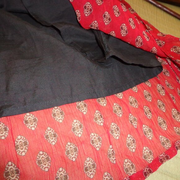 NWOT Sundance Tiered Floral Dress SP Lined Sheer Long Sleeves Multi - Picture 8 of 12